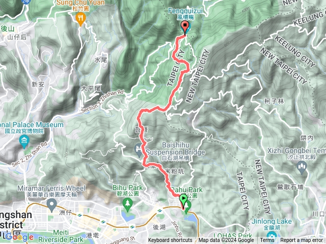 (逆走)2024臺北大縱走第四段：捷運大湖公園站-風櫃嘴