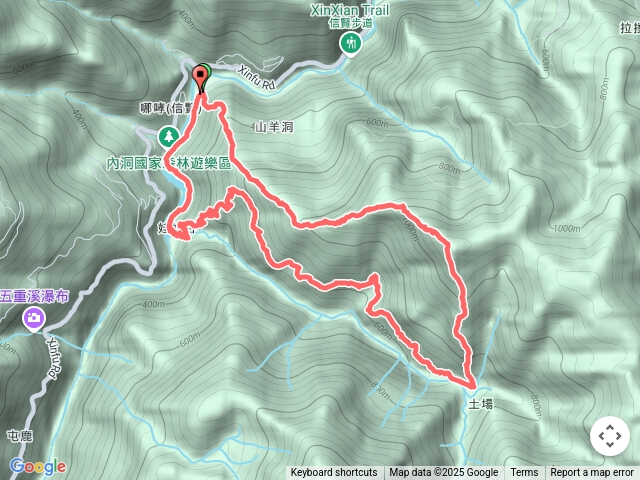 2021-09-26 信賢國小~大保克山西峰~多望來山~內洞林道15.5k~內洞遊樂區O繞