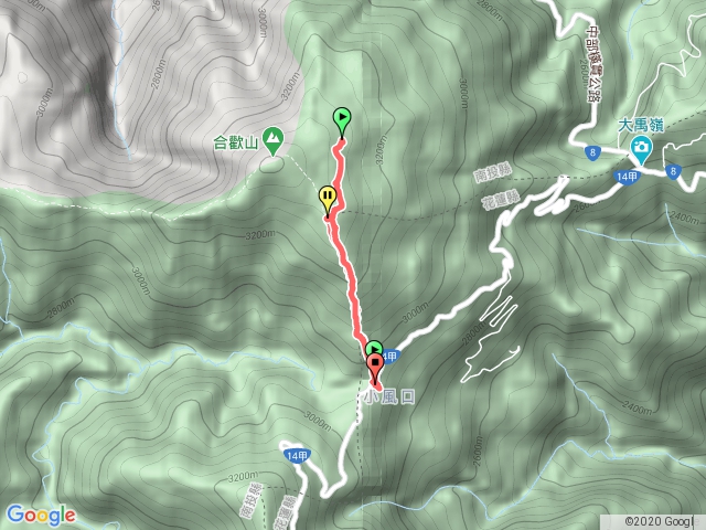 20200816 合歡山北峰登山口-反光板紮營-北峰-小溪營地-登山口