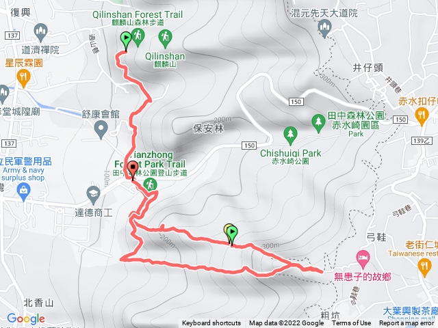 彰化田中麒麟山接田中森林步道