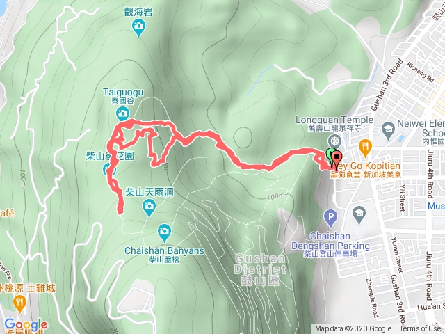 柴山-大峽谷、泰國谷、一簾幽夢