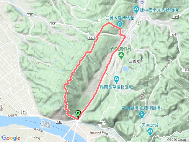 火炎山南北稜縱走接慈濟茶園下四月雪小徑O型