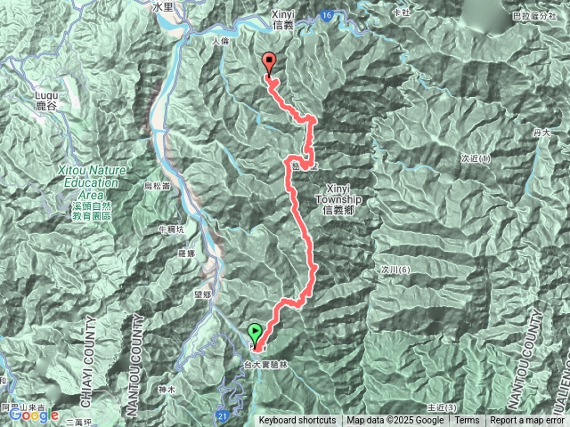 東埔經開高上郡大林道出雙龍林道預覽圖