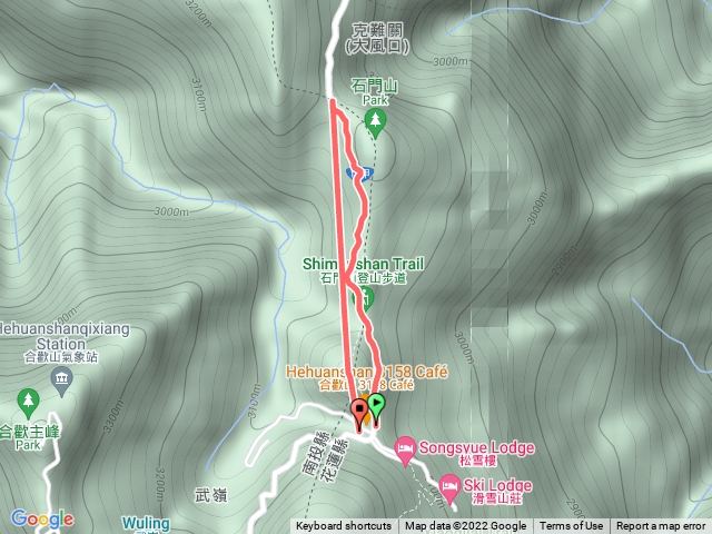 石門北峰撤退上合歡尖山