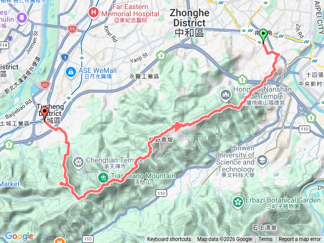 南勢角山縱走天上山預覽圖