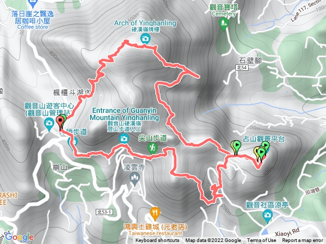 風櫃斗－硬漢嶺－北橫古道－尖山－鷹嘴山－淩運禪寺