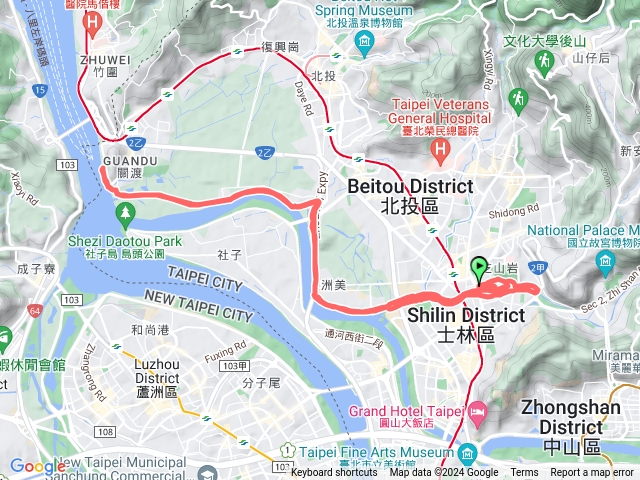 雙溪河濱公園至關渡宮