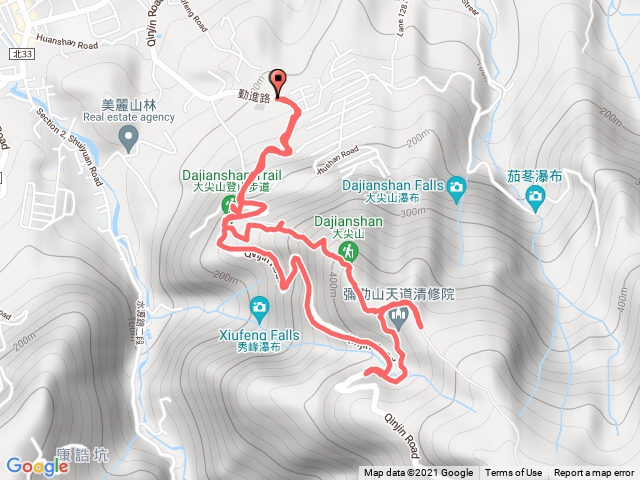 勤進路上天秀宮至大尖山o型