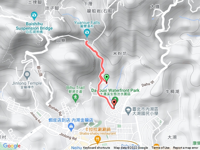 內湖大溝溪步道及圓覺瀑布