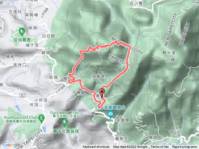 清天宮-面天山-向天山-向天池-興福寮步道O型