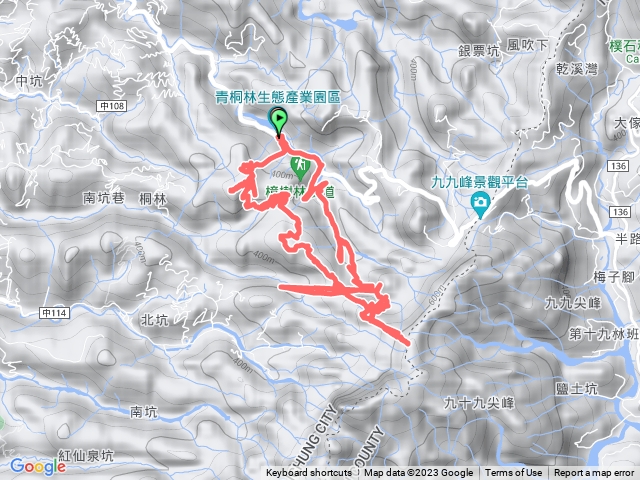 霧峰奧山+砲台山+桐林山O型20230117