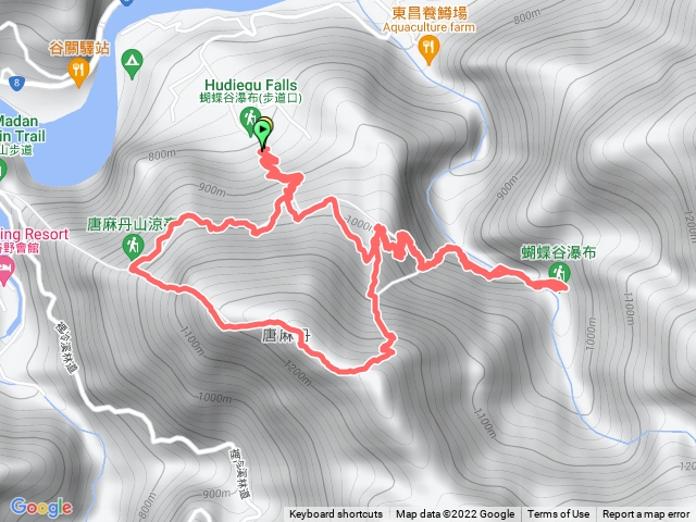 唐麻丹山松鶴登山口上+蝴蝶谷瀑布