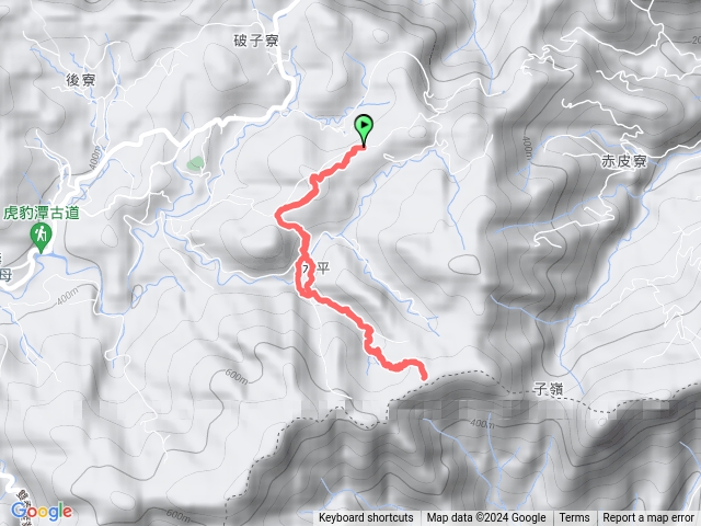 大平山造林路→紅壇古道→大水窟土地公→三方向山稜線→芉蓁坑溪畔古道