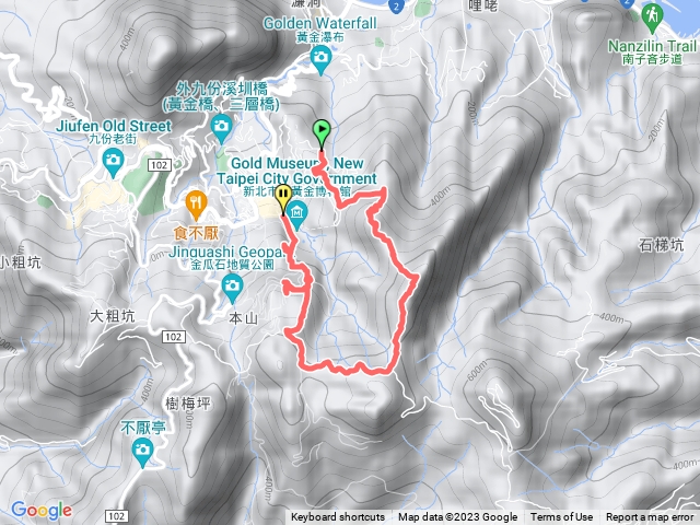 茶壺山-半屏山-黃金神社（中間拐去地質公園）