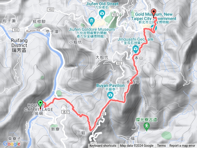 (雲)猴硐-金字碑古道-三貂崙-牡丹山-勸濟堂。