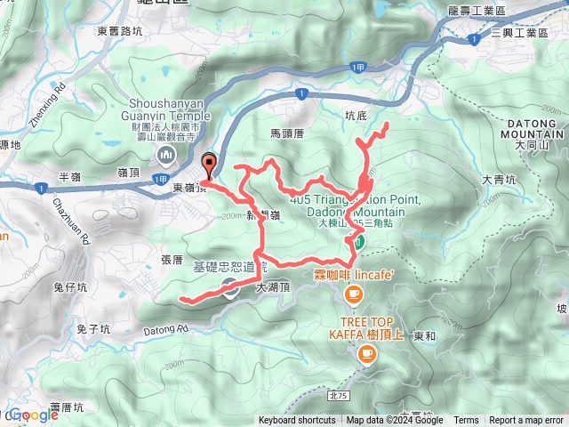2024 12 02 龜山八連峰O型:新湖嶺山~大棟尾山~大湖頂山~大棟山~關公嶺北峰~馬頭厝山~馬頭尖~東嶺頂山O型