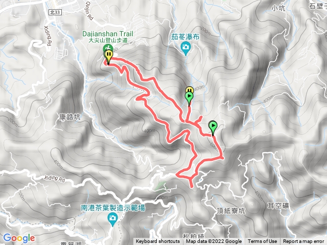 大尖山、和尚頭山、有應姑廟、紙寮山