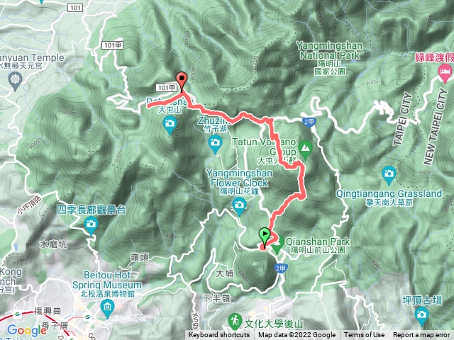 苗圃七星山-小油坑-百拉卡-二子坪