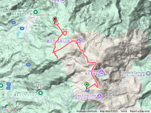 熊野岳、藏王連峰