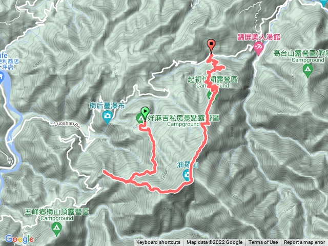 2022-08-24 油羅山群峰大滿貫（OruxMaps紀錄，線上高程調整）