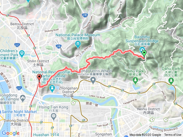 臺北大縱走第五段：劍潭支線20201122