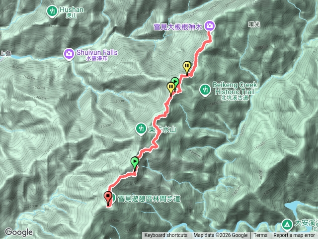 北坑山，雪見大板根
