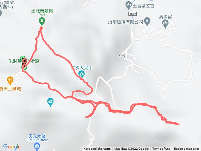 朱財華步道-二尖山-新加坡景觀台-大尖山-土城青龍嶺~O型