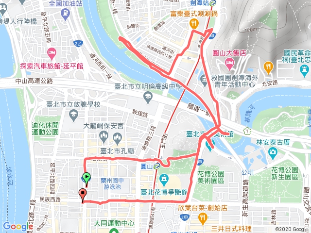 公司往返士林經中山橋