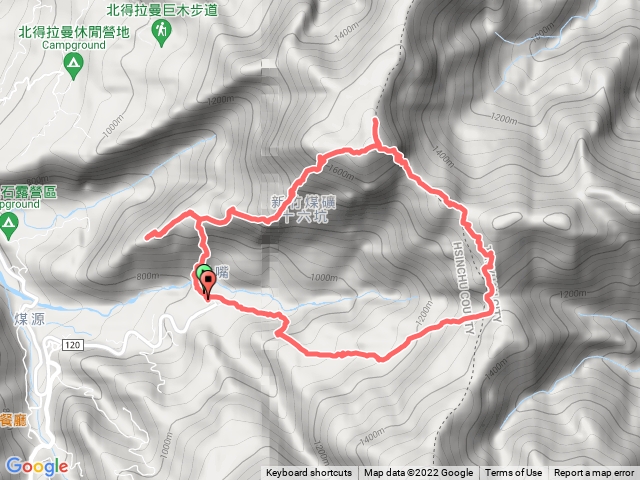 新竹八五山煤源社區登內鳥嘴山下八五山古道O型