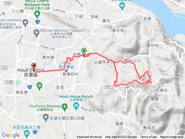 后里車站 - 鳳凰山步道