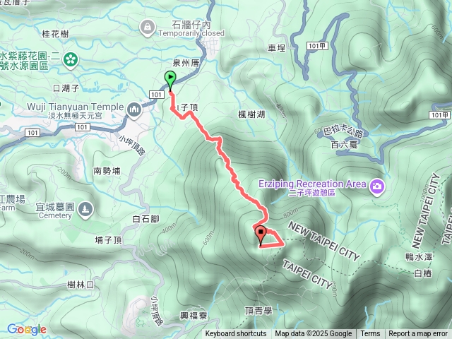 山仔頂步道向天山清天宮