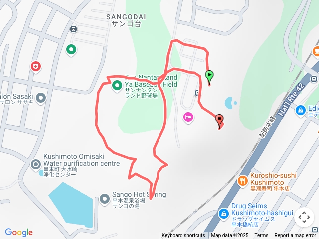 日本和歌山 串本美爵飯店週邊散策(野球場、恐龍公園))