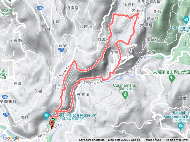 (ft.藍天隊)故宮→水管路→溪山百年水圳→鵝尾山梯田→狗殷勤古道→金合興圳→故宮