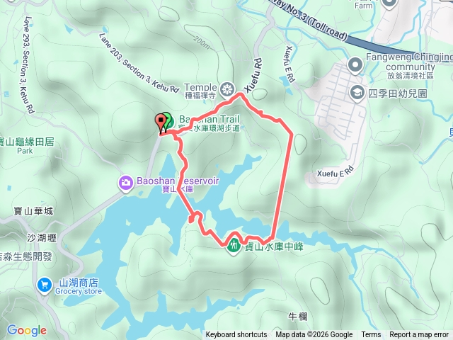 寶山水庫環湖步道預覽圖