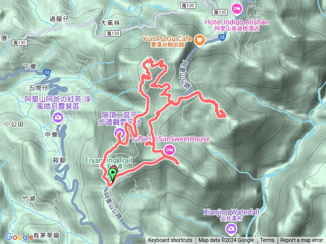 二延平步道-二延平山-茶林山步道-隙頂山-象山觀景臺-隙頂山東南峰-茶霧步道-隙頂之星-二延平停車場2024-09-16預覽圖