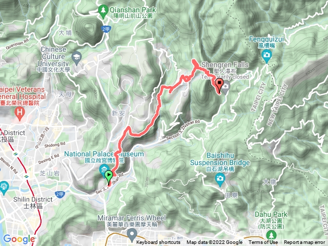 故宮-狗殷勤步道-平等里-青風亭-聖人瀑布