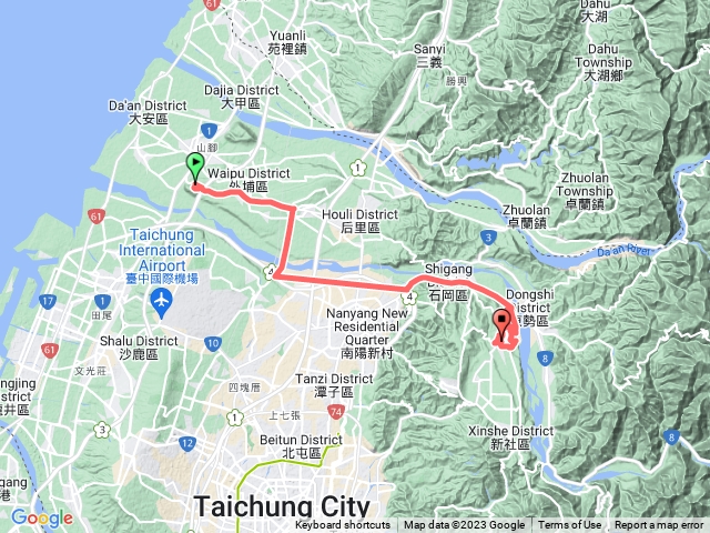 🔺台中/內水尾山➡️石仔堀➡️永居湖➡️新社東➡️新社➡️新社西