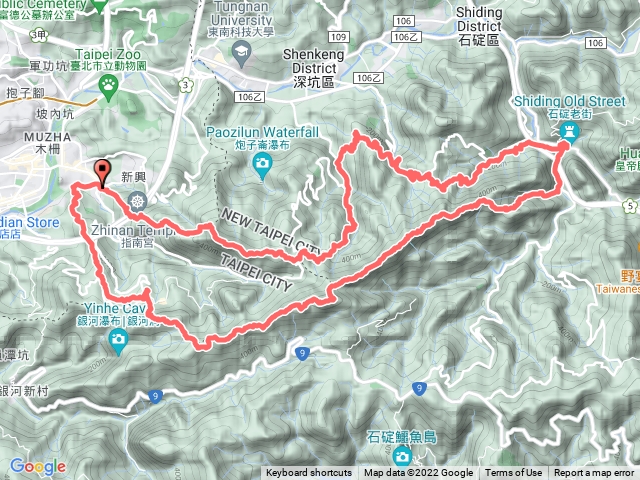 30k 指南宮步道-猴山岳-石碇國小-筆架連峰-二格山-貓空-政大後山O