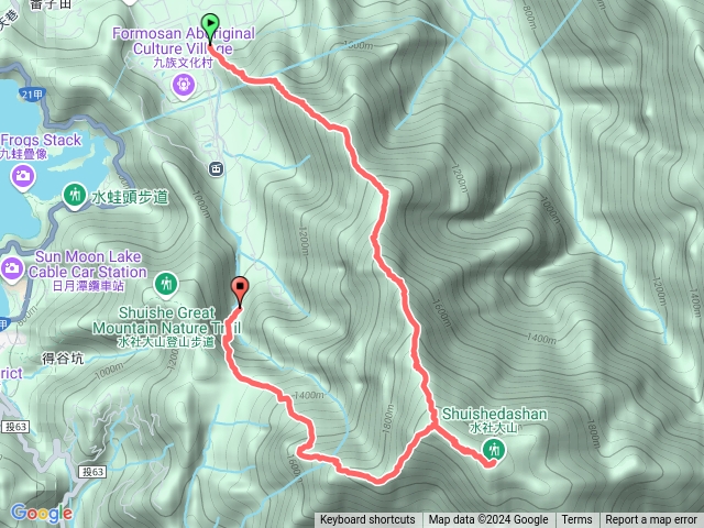 南投水社大山北稜線下白石土地公預覽圖