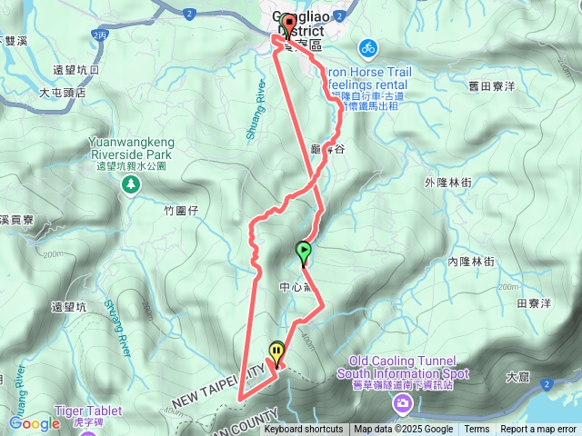 虎子山步道-大湖山-龜媽坑古道西線環狀路線預覽圖