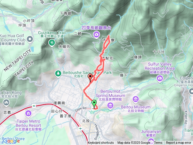 新北投白宮山莊步道永春寮