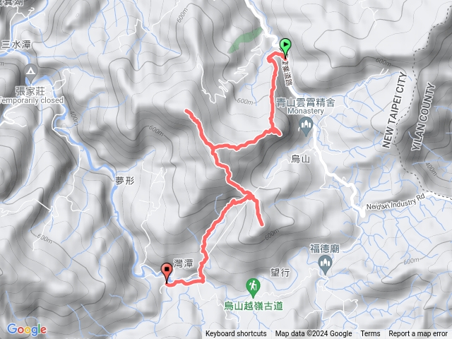 烏山、豎旗山、豎旗山南峰、網形山、烏山古道西線