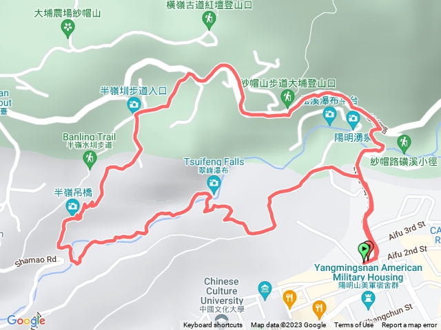 天母古道-翠峰步道-猴洞井古道-半嶺步道-紗帽路