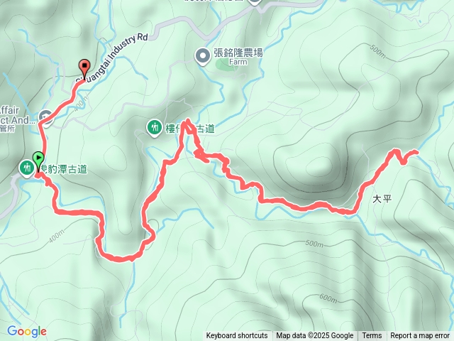 虎豹潭古道，大平山腰古道，合流瀑布