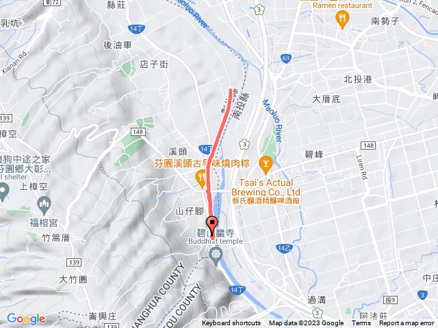 芬園 碧山左岸（貓羅溪溪頭堤防）