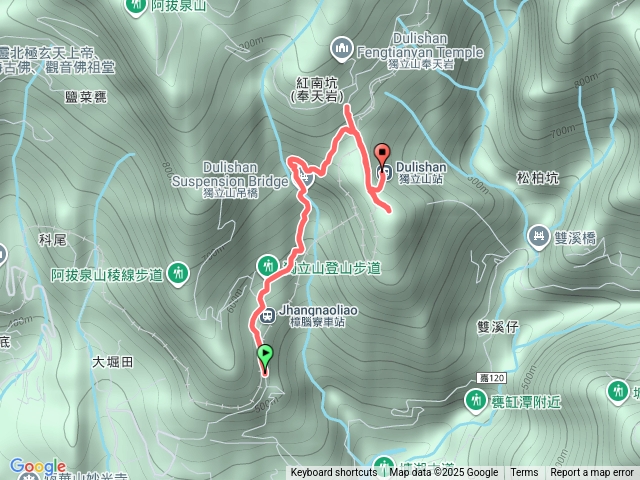 獨立山步道三角點，獨立山車站