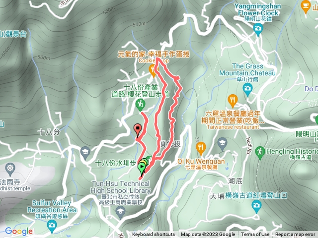 十八份水圳步道-櫻花林-風尾步道櫻花林