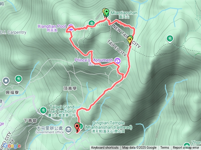 面天、向天山（清天宮登山口）