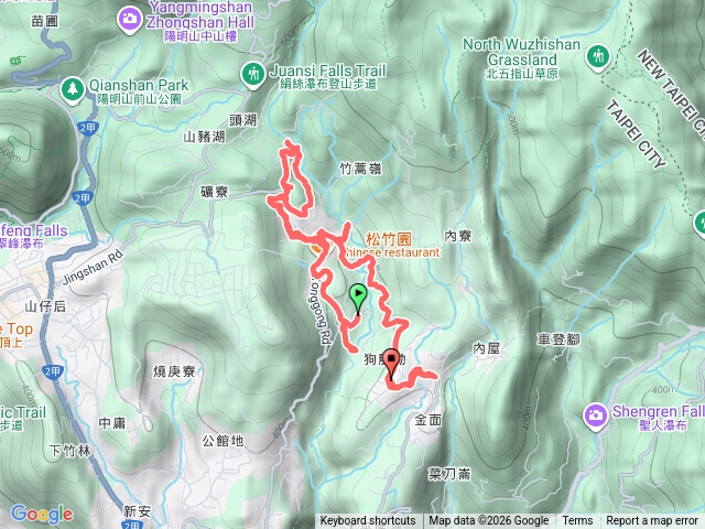 陽明山落雨松到狗殷勤古道
