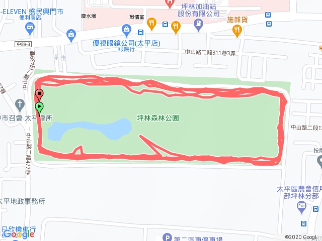 坪林森林公園健走6圈20200509